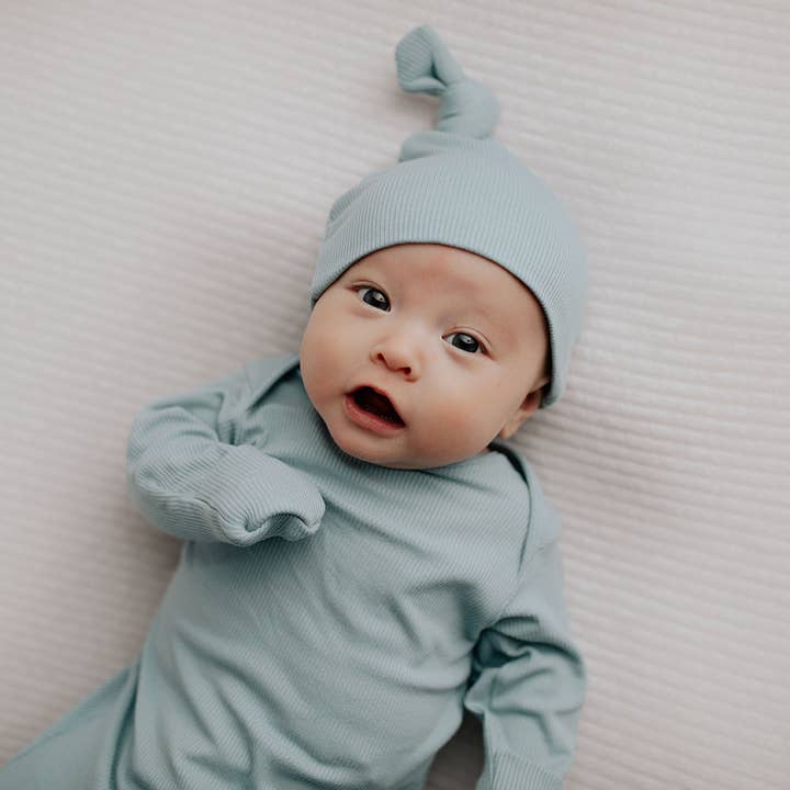 Three Little Tots - Wholesale Babygown - Baby - Blue Bird Knotted Gown19