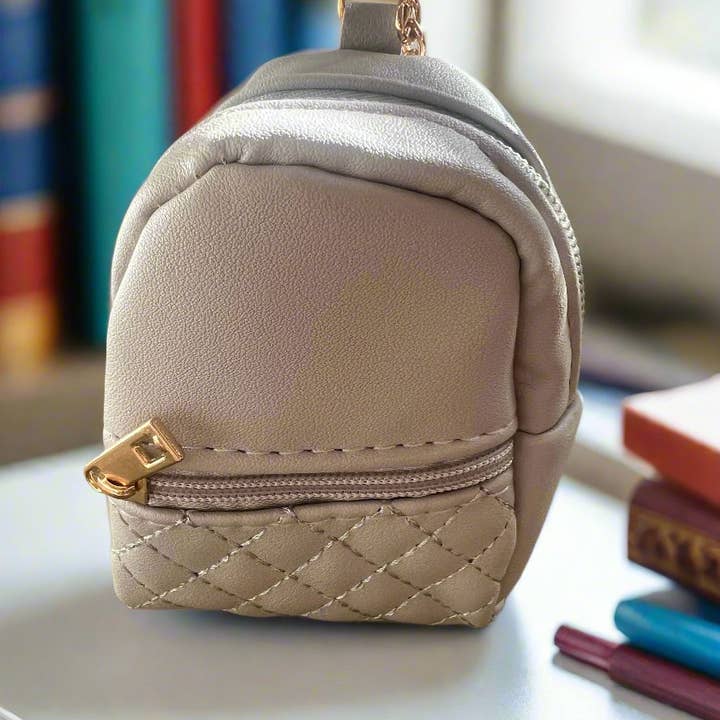 Will & Purpy – wholesale Purse/Bag Accessory - Unisex – Jackie Mini Makeup/Wallet Keychain Micro Backpacks Charm