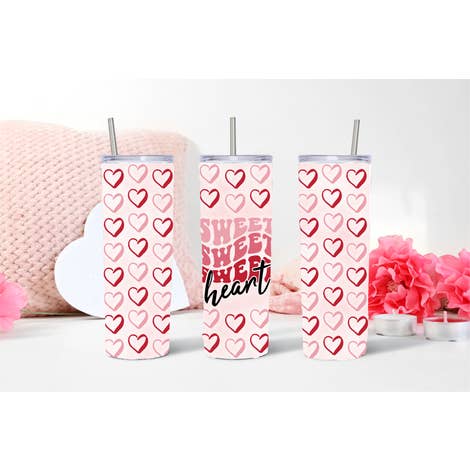 Stacked Sweet Heart Tumbler for wholesale by Easy Teesy Shirts