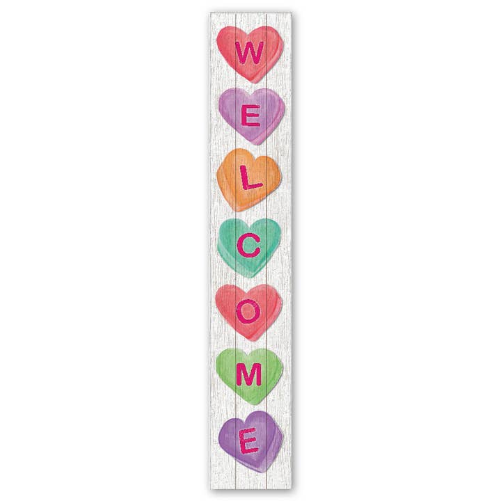 Welcome w/ Candy Hearts - Porch Board™ for wholesale by ST Creations