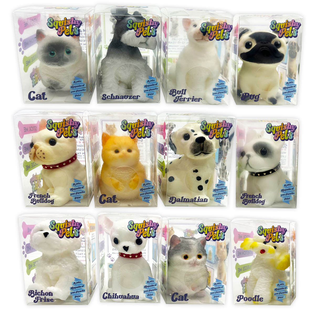 Novelty Brands - Wholesale Squishy Toy - Kids & Baby - So Much Fun! Squishy Pets Keepsake Assortment - 12/Display3