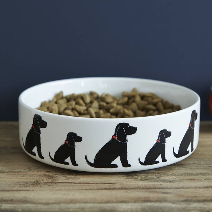 Sweet William Designs – Engroshandel Madskål - Kat/hund – Hundeskål - Cocker Spaniel (Sort)