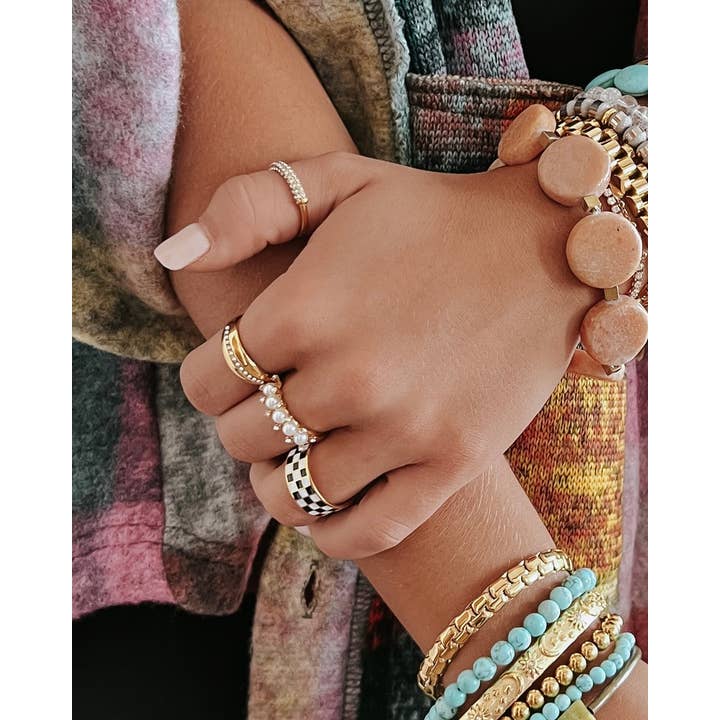 Beljoy - Wholesale Multi-Stone Ring - Rosemary Crystal Gold Ring
