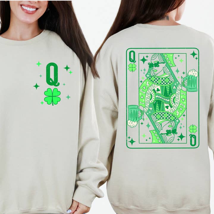 Queen Of Hearts St Patrick's Day SET DTF Heat Transfer for wholesale by Trendy Transfers