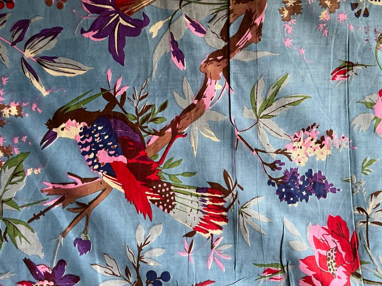 GYPSY STUDIO - Wholesale Fabric Paint - Bird Printed Cotton Fabric Dress Bags Curtains Pillow Fabric1