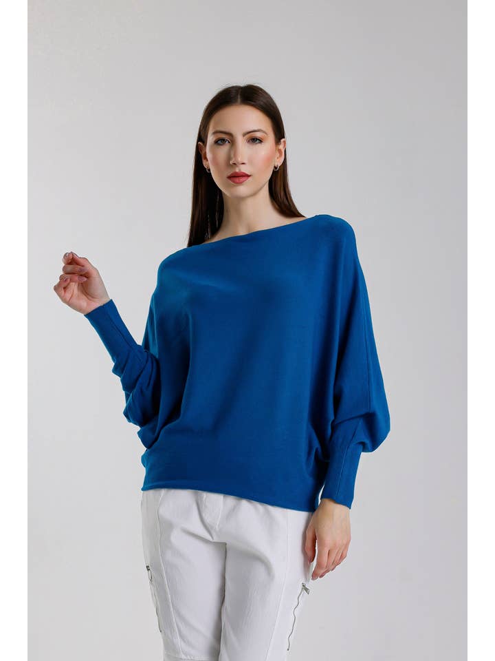 TINA Stephens Italy/Tees By Tina – Großhandel Strickpullover – Damen – Mylah Seriously Weicher Fledermaus-Pullover (BLS413)9