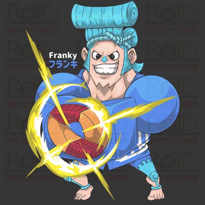 Franky Anime DTF Print for wholesale by ROTD Crafter's Corner