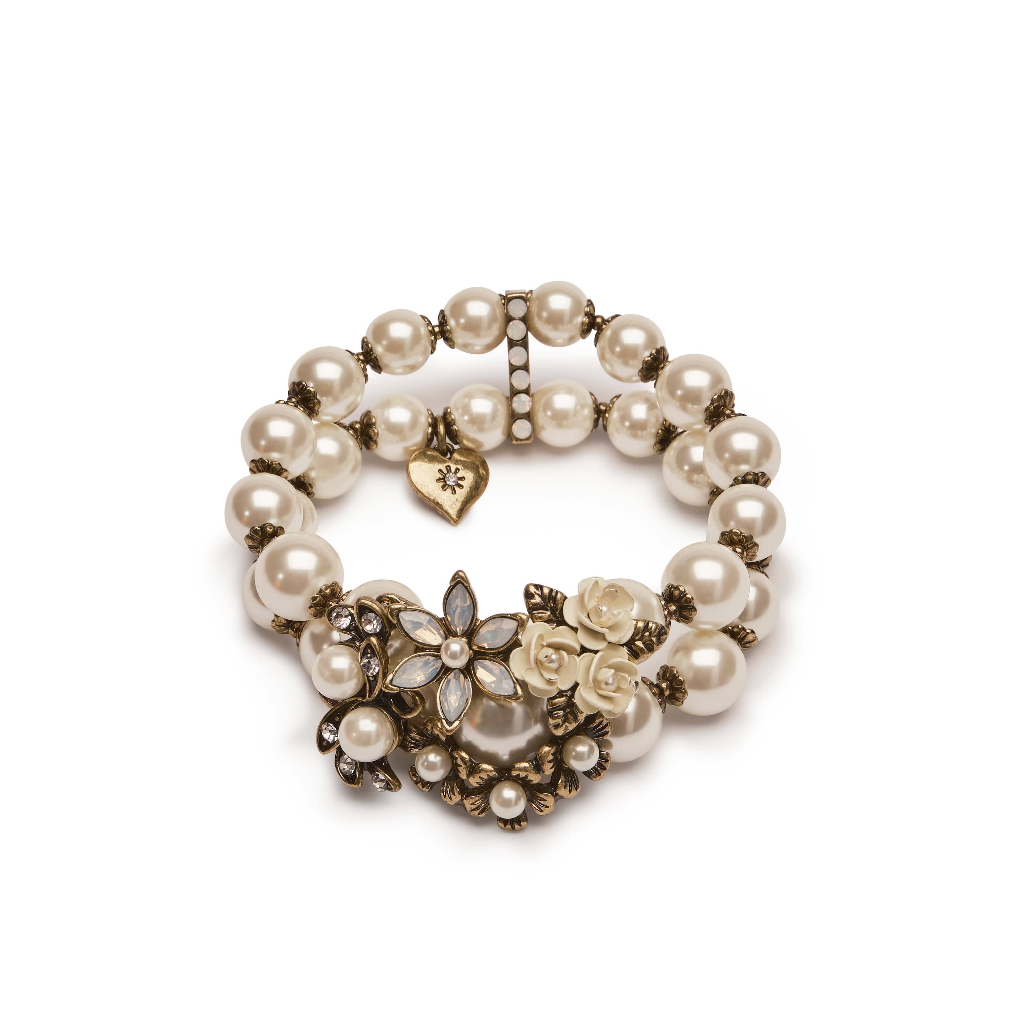 Lovett & Co - Wholesale Beaded Bracelet - Vintage Pearl Bracelet : Miriam Haskell Inspired Pearl Stretch Bracelet1