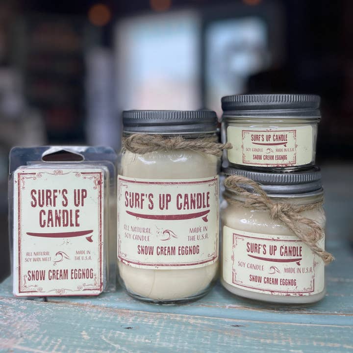 Snow Cream Eggnog Mason Jar - Original Collection for wholesale by Surfs Up Candle