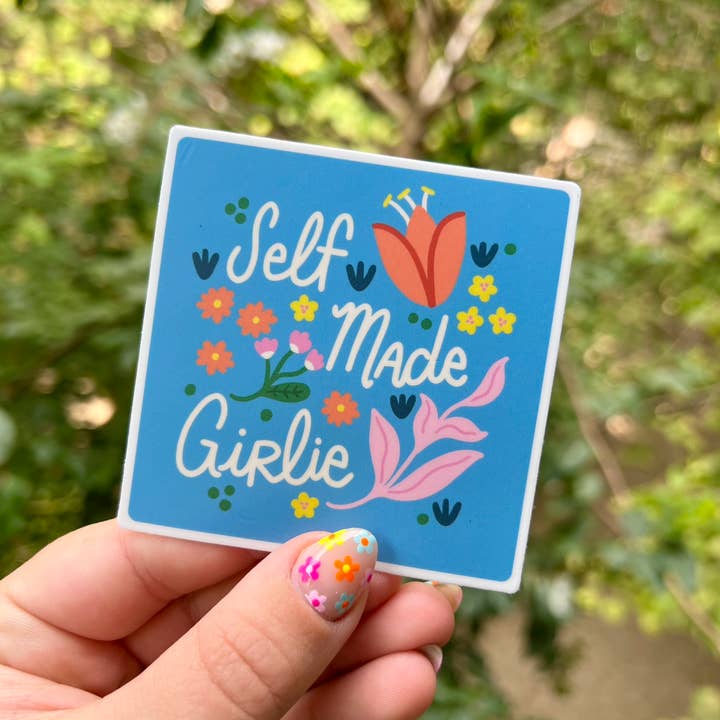 Self Made Girlie Sticker for wholesale by Paris Woodhull Illustrations