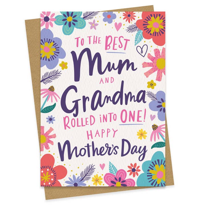 Biglietto per la Festa della Mamma per Mamma e Nonna per la vendita all'ingrosso da parte di Dotty Black