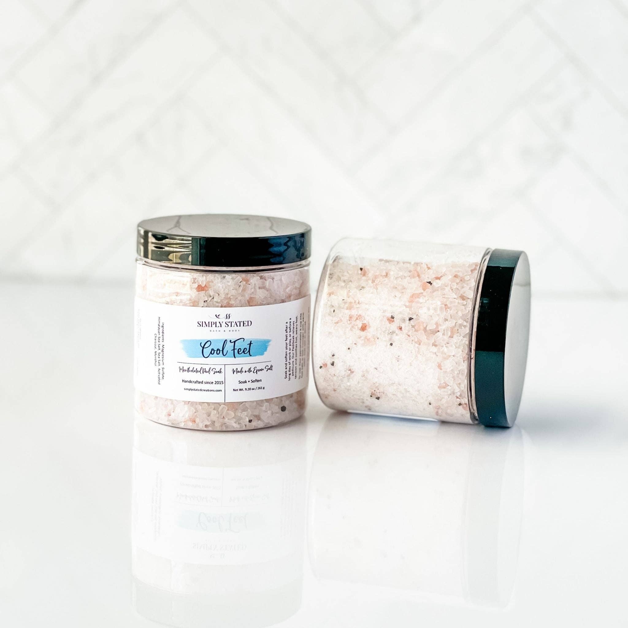 Simply Stated Bath & Body - Wholesale Bath Soak/Milk - Cool Feet – Exfoliating Foot Polish & Soothing Pedi Soak1