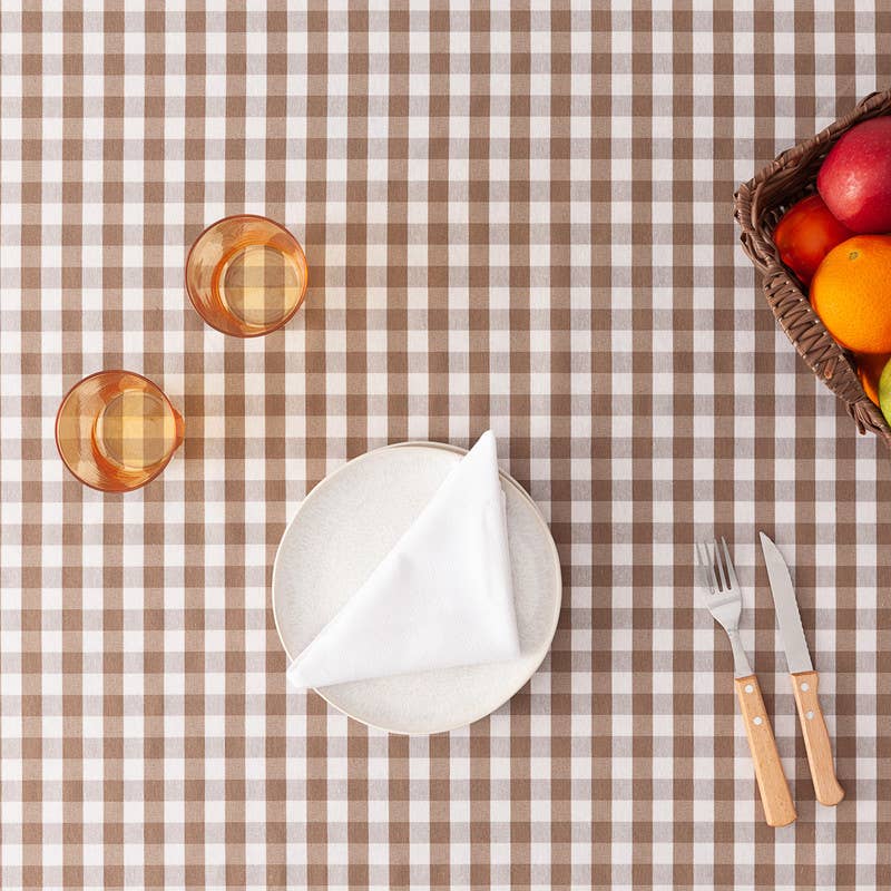 GAMUSI – wholesale Duk – Fläckbeständigt vaxdukstyg med vichy-rutigt bomullsmönster32