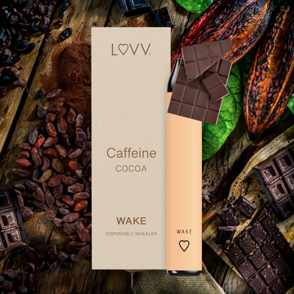 LUVV Labs - Wholesale Aromatherapy Inhaler - 10 LUVV WAKE Caffeine & B12 Infused Cocoa Flavored Inhealers2