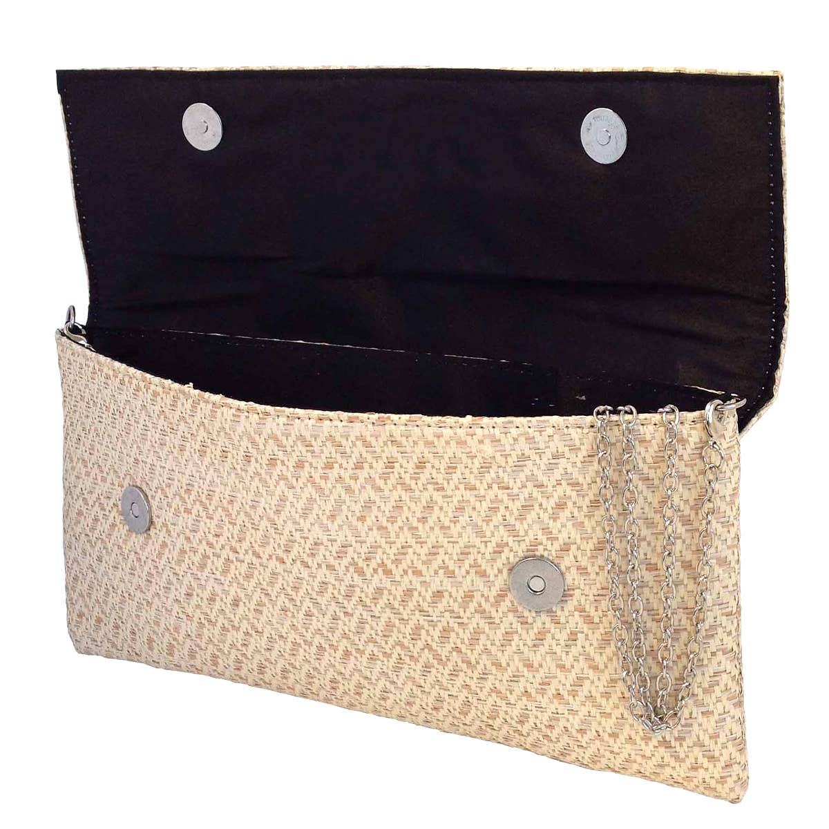 JNBFASHION.COM – Engroshandel Clutch - Dame – Chevron Straw Clutch taske1