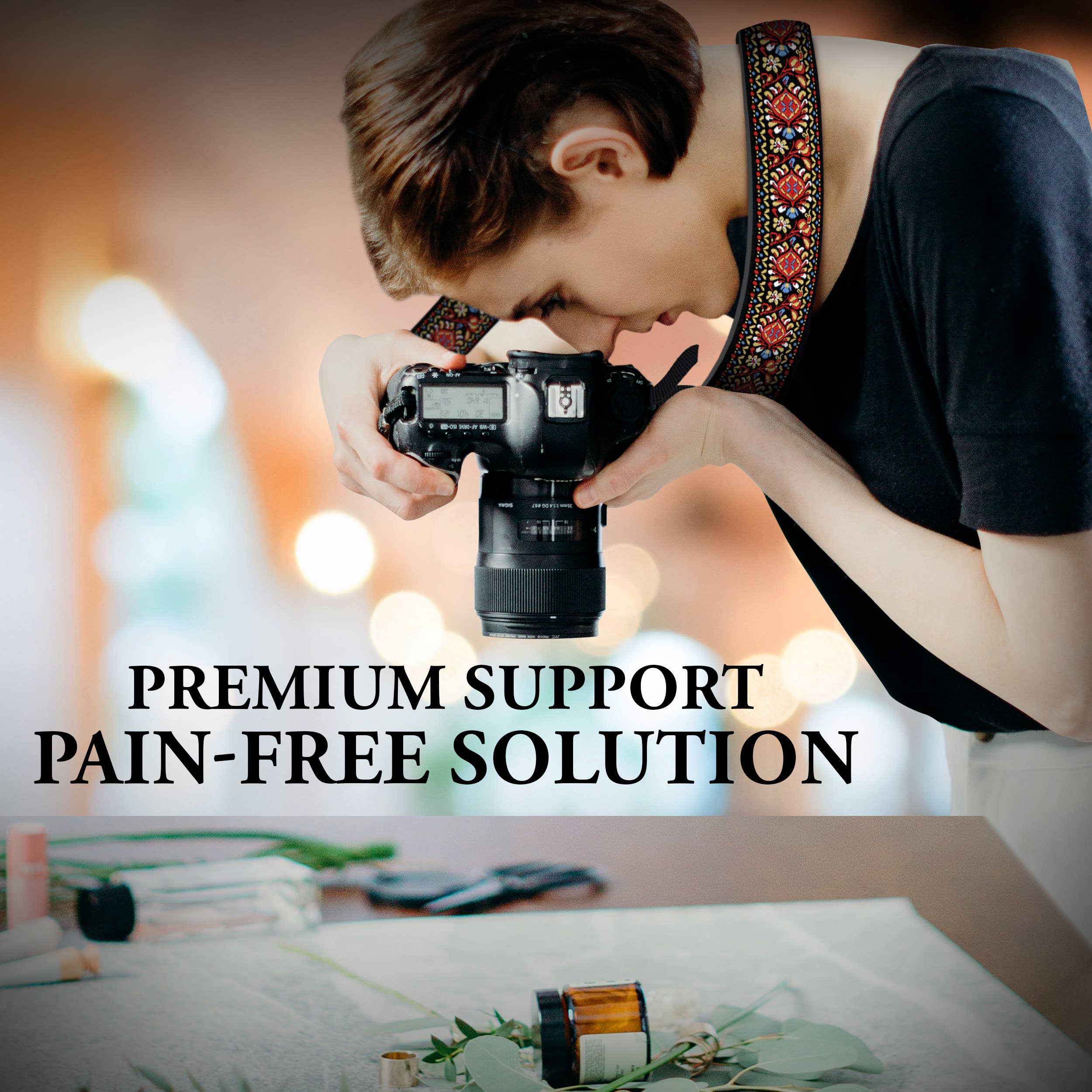 Gradzo - Wholesale Camera Strap - Custom Embroidery Camera Strap - Red Woven Camera Strap 5