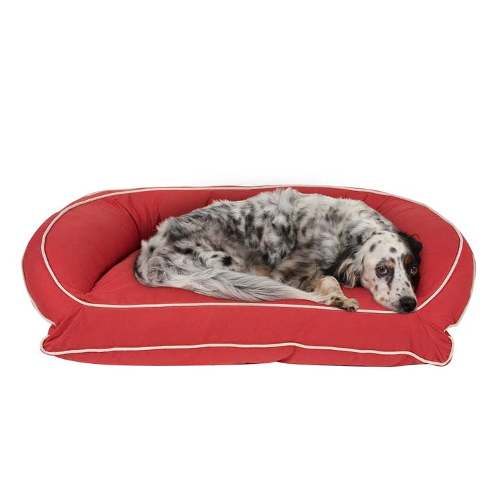 Carolina Pet Company - Wholesale Pet Bed - Dog - Canvas Bolster Dog Bed w/ Recycled Hi-Loft Poly Pillow Fill