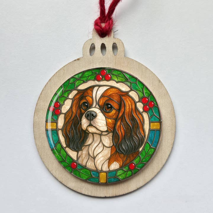 Cavalier King Charles Spaniel Double-Sided Christmas Ornamen for wholesale by All Things Cherrie
