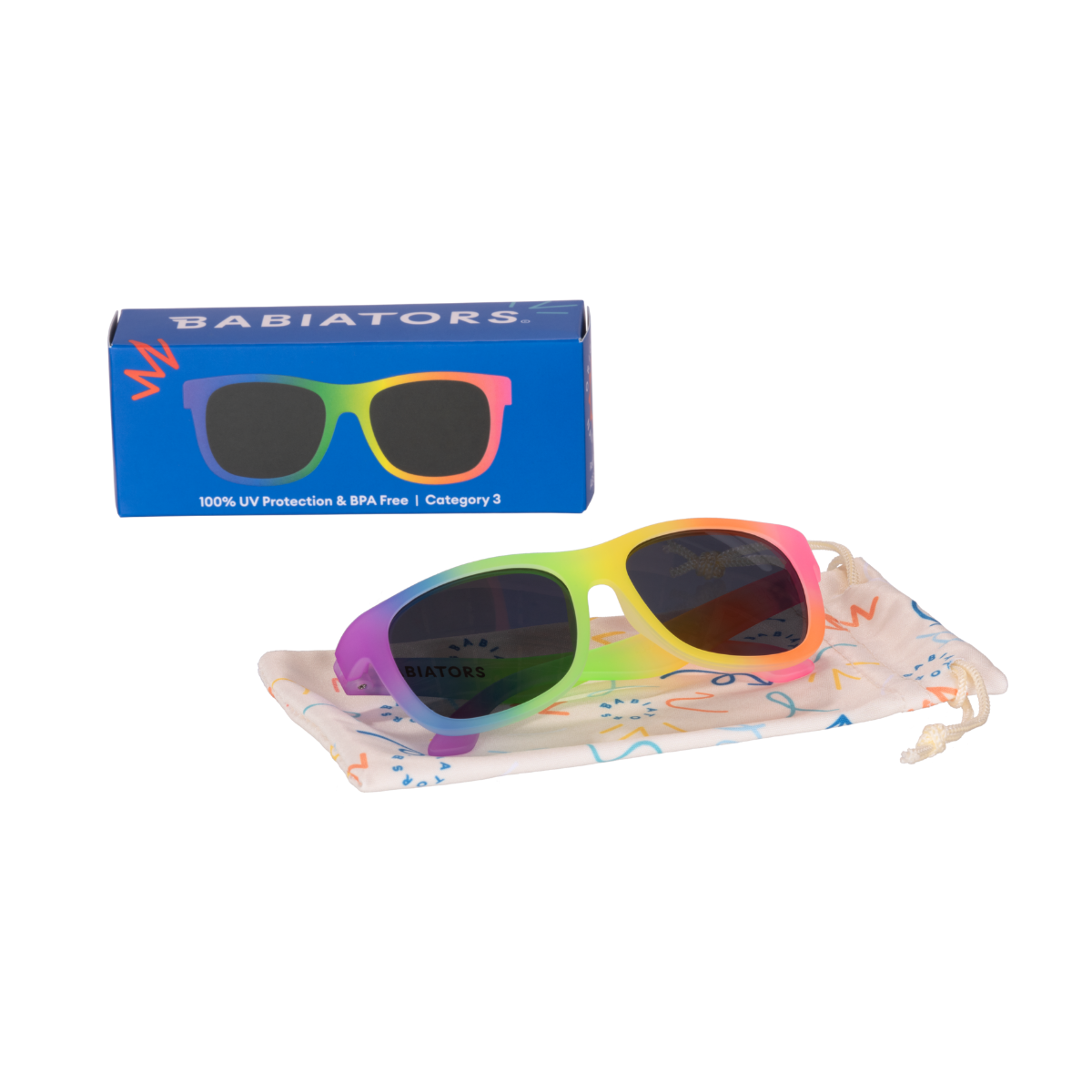 Babiators - Vente Lunettes de soleil – enfant - Lunettes de soleil Original Navigators au style arc-en-ciel néon2