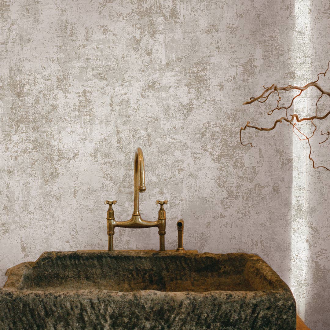 Distressed Pearl Peel and Stick Wallpaper, 56 sq. ft. for wholesale on Faire1