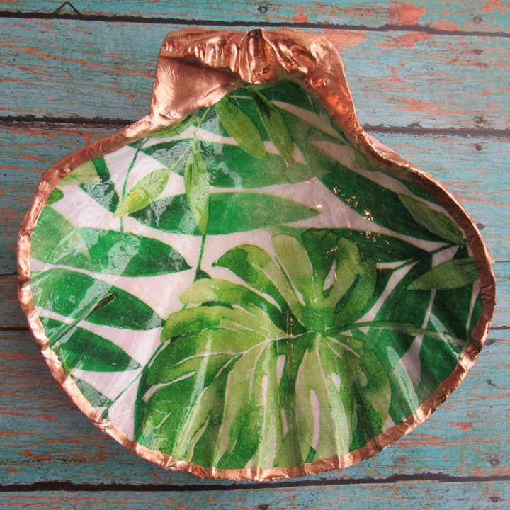 Palm Leaves Trinket Shell for wholesale by DogFish Design 13