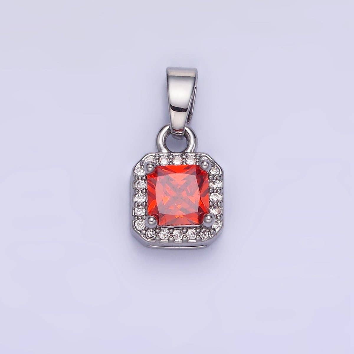 Aim Eternal – wholesale Individuell berlock/hänge – Hänge i fyrkant med kant av CZ-mikropavé i 14K guldplätering i guld och silver | AA1270 - AA12801