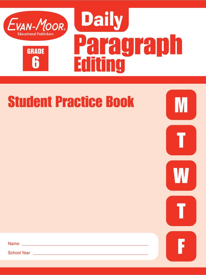 Daily Paragraph Editing Gr 6+ Sb 5 Pack for wholesale by Carson Dellosa Education