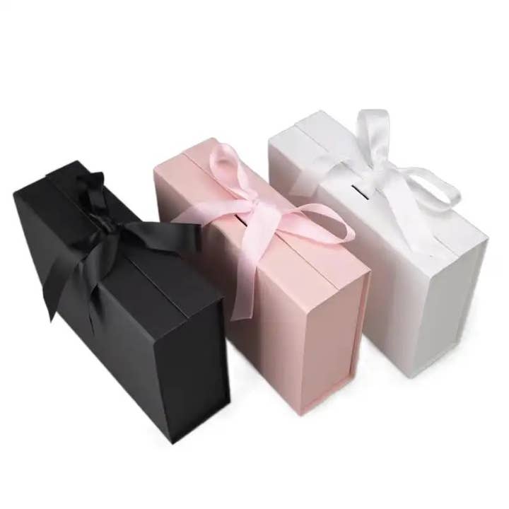 Silver Birch - Wholesale Gift box - Gift Boxes | Collapsible Rigid | Bow Closure | Magnetic S5