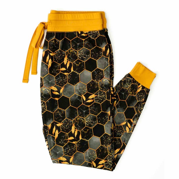Midnight Honey | Women's Bamboo Jogger Pajama Pants for wholesale by Little Popp Crew