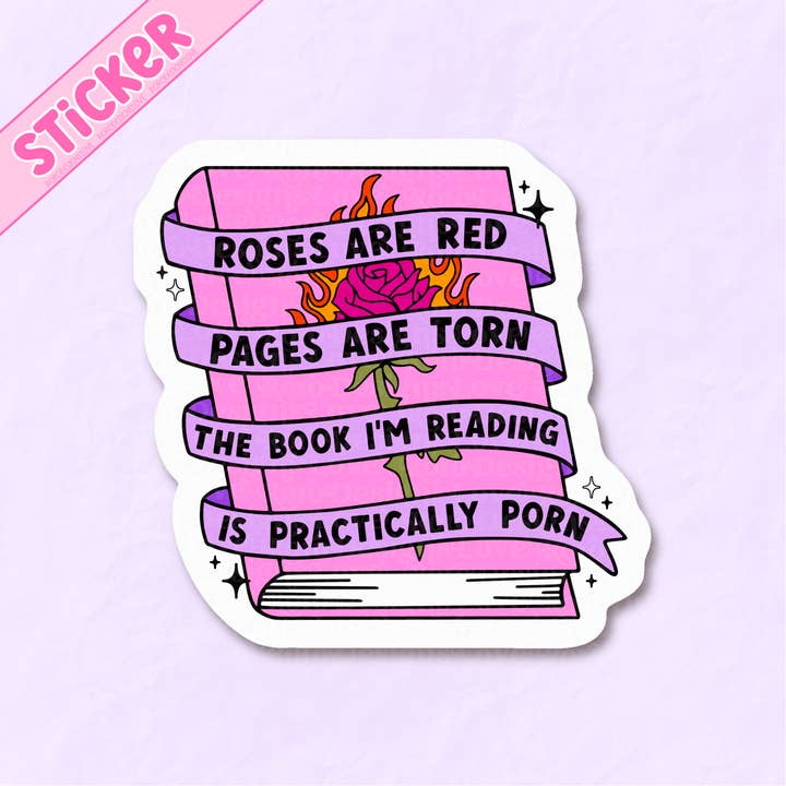 RoroDesignsLove – Engroshandel Klistermærke – Roser er røde klistermærker, bogen jeg læser er smut-klistermærker4