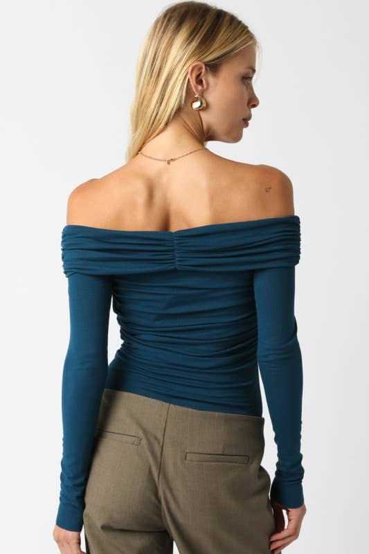 Olivaceous - Wholesale Bodysuit - Women's - Esther Off Bodysuit2