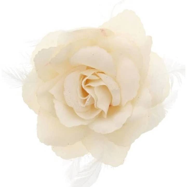 Topkids Accessories - Wholesale Fascinator Hat - Women's - Rose Flower Hair Clip Hairband Floral Corsage Fascinator Hair Band Aligator Beak Grip for Women & Girls Wedding Prom Party Special Occasion20