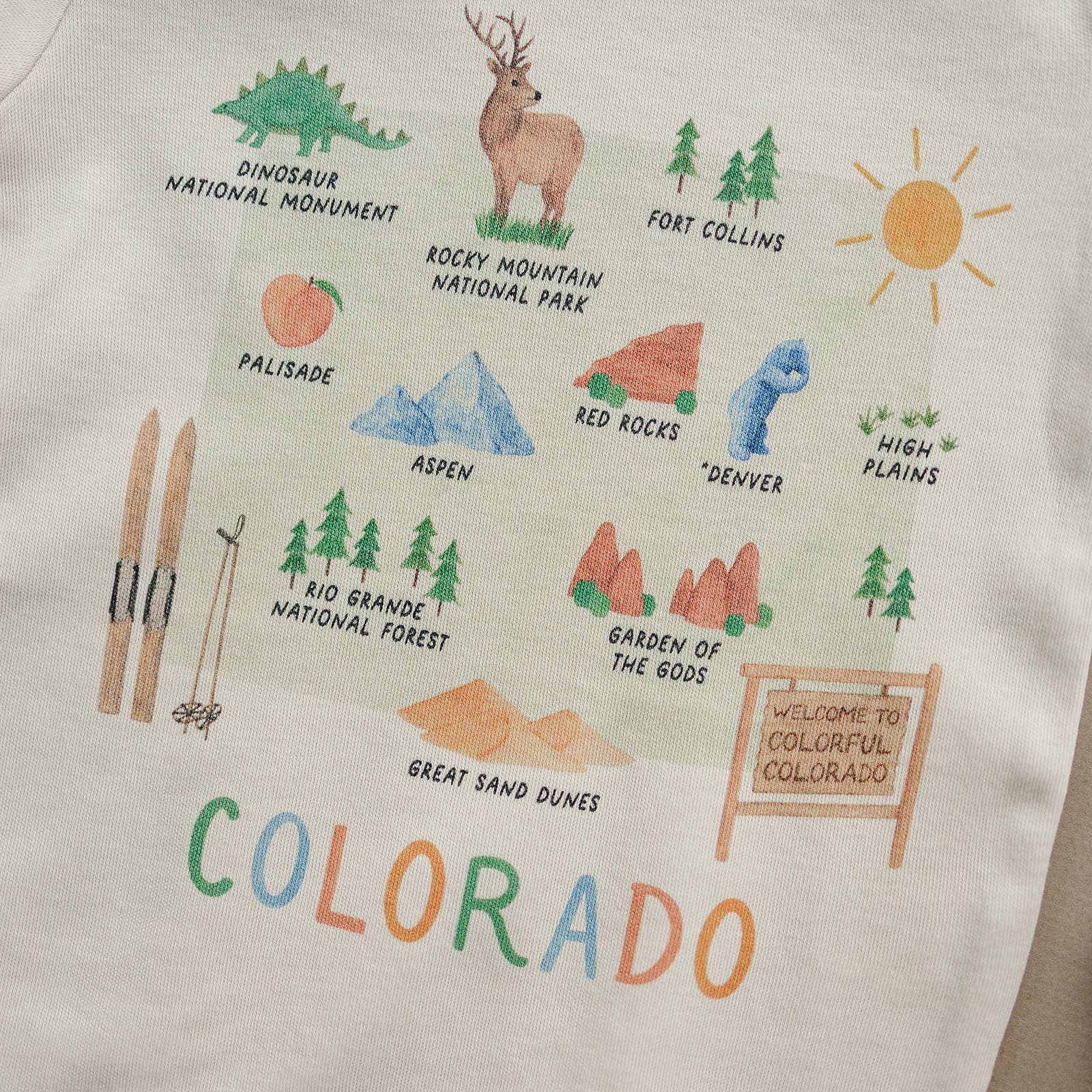 Urban Baby Co. - Wholesale Bodysuit (Non-Footed) - Baby - Colorado Map Organic Baby Onesie6