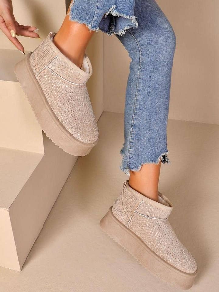 Joia Paris - Venta al por mayor Botines - Mujer - Botines con plataforma de strass forradas PU-15