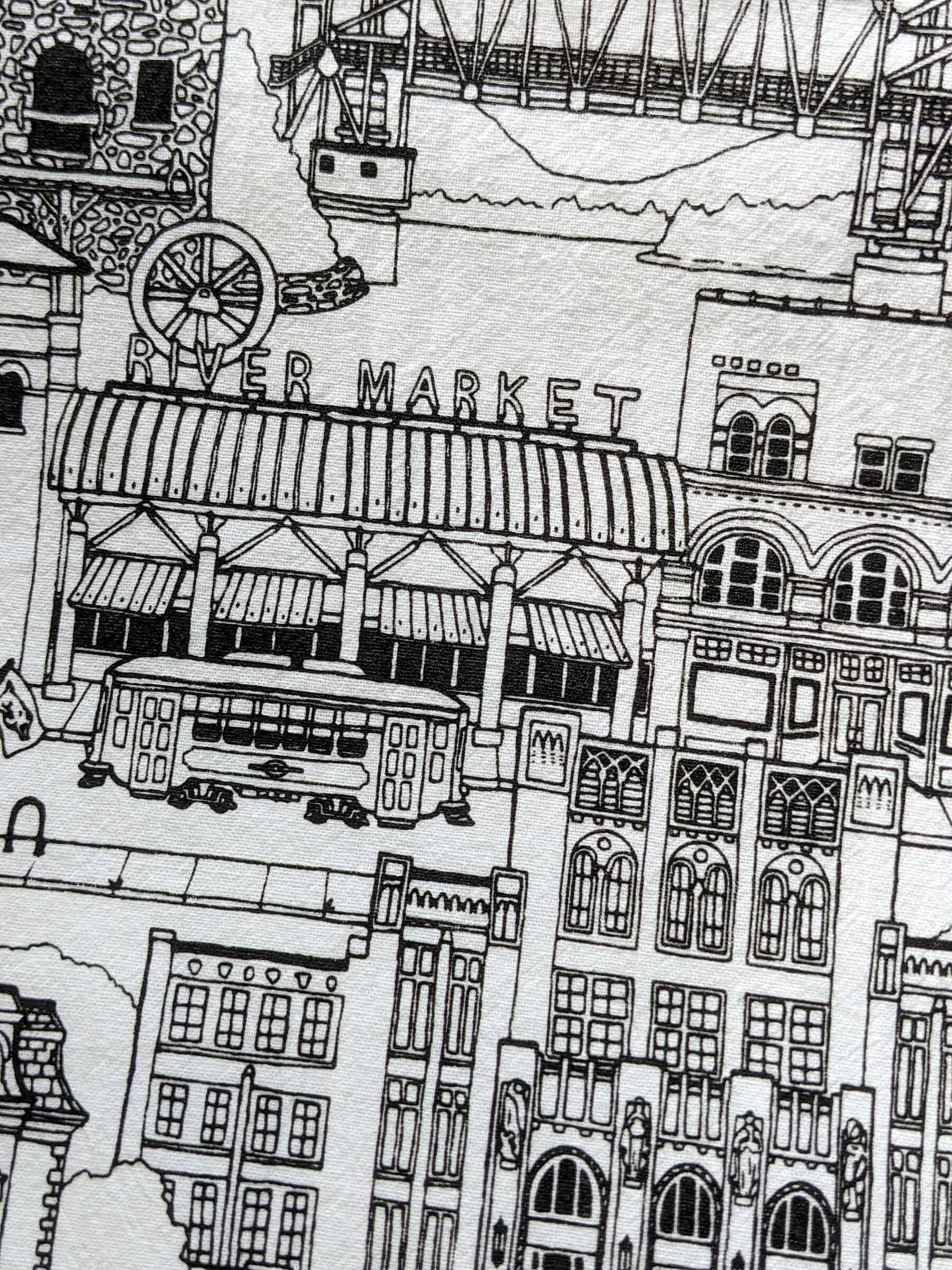 Papermill Creative - Wholesale Tea Towel - Little Rock, Arkansas cotton tea towel2