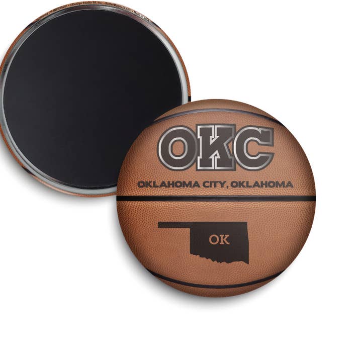 Oklahoma City Basketball for wholesale by BetterMagnets.com by Design Studio 88 Inc