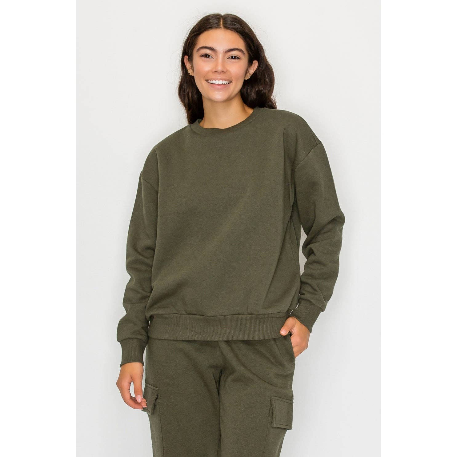 Timeless - Wholesale Sweatshirt - Women's - Oversized Crewneck Fleece Long Sleeve Sweatshirt20