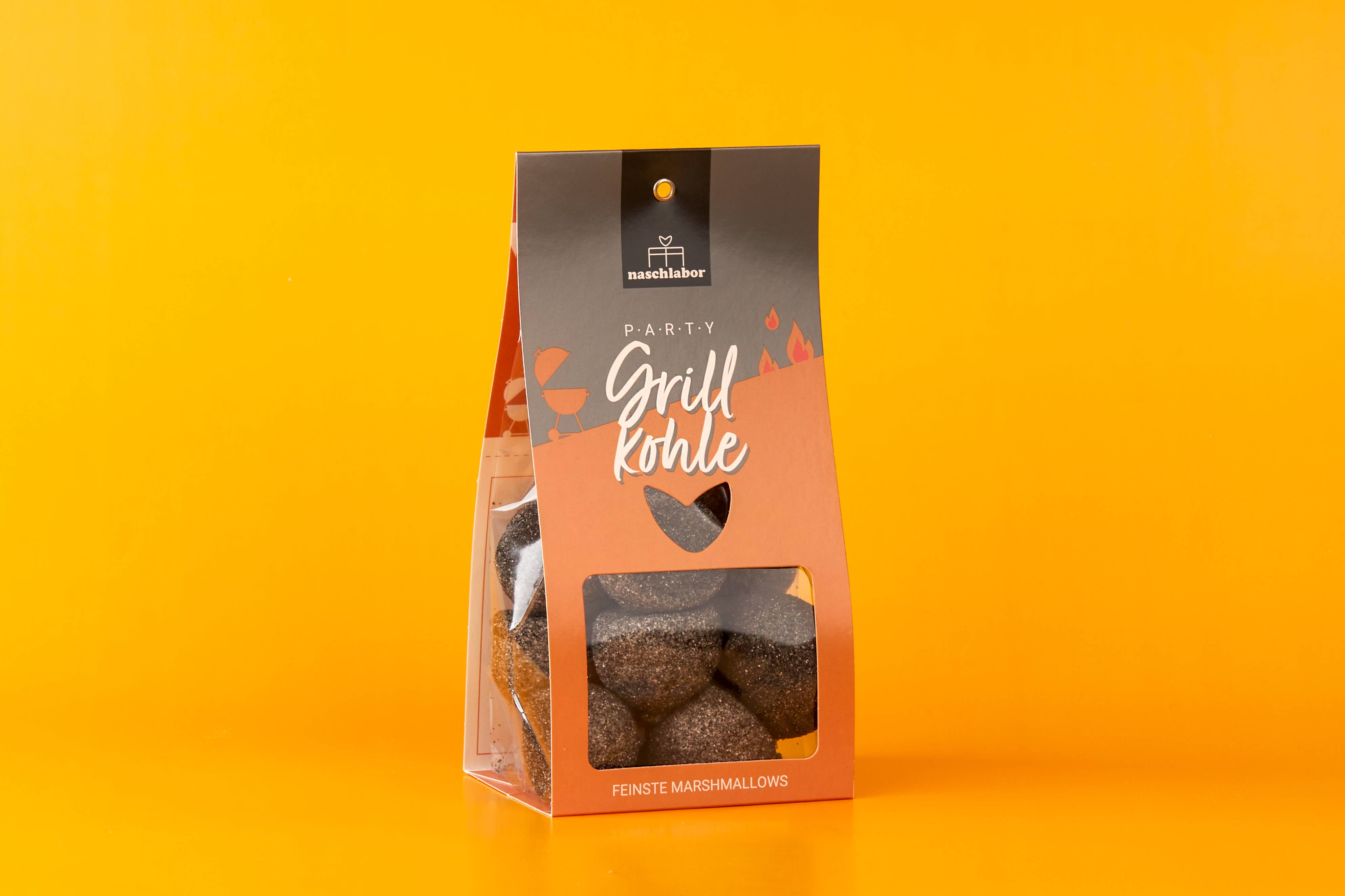 naschlabor GmbH - Vente Guimauve - Marshmallows Party charbon de bois 100 g1