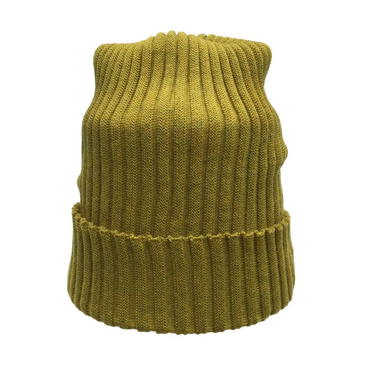 Bonnet « PullaRound long » jaune pour la vente par austriandesign.at