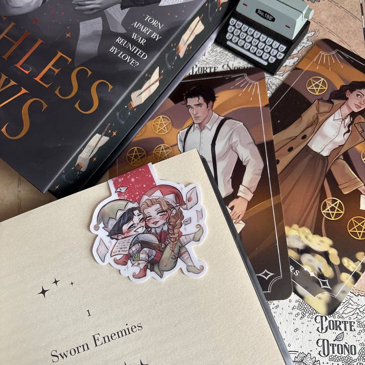 Alsace’s Art - Wholesale Bookmark - Marcapáginas Navideño Iris & Roman -Rivales Divinos.