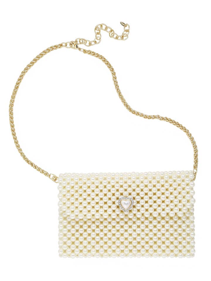 Riñonera perla con cierre de corazón para venta al por mayor de Ettika