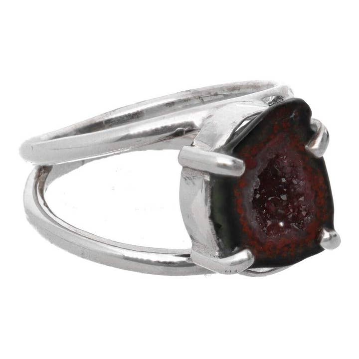 Agate Geodino Ring in 925 Sterling Silver (1C) for wholesale by Vives de la Cortada S.L