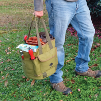 Verde Oliva Borsa porta attrezzi in tela lavata resistente in vendita all'ingrosso su Faire1