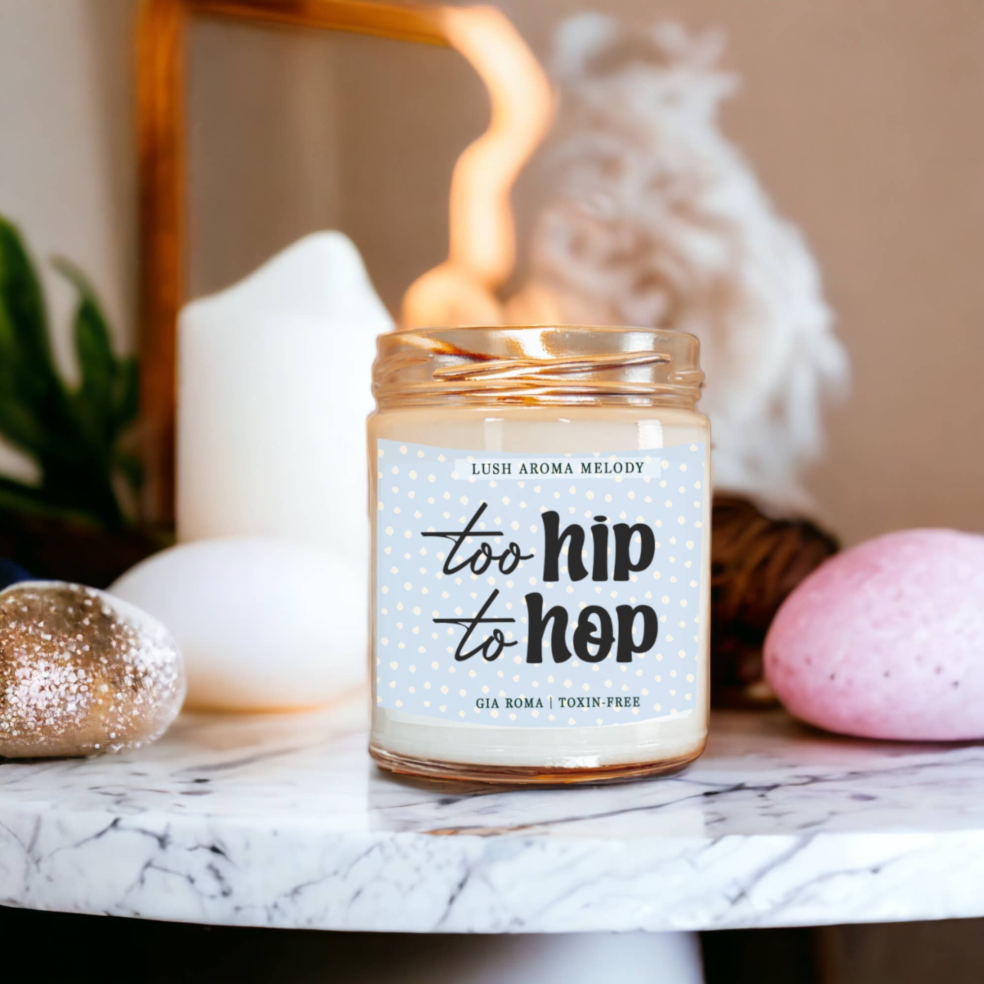 Gia Roma - Vendita all'ingrosso Candela in vasetto - Candele pasquali retrò con graziosi barattoli profumati alla soia primaverile55