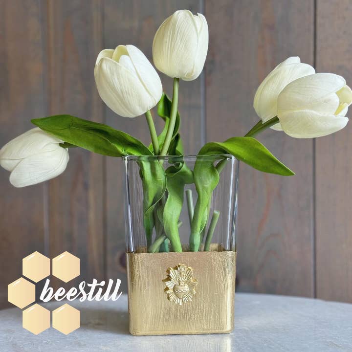 Sacred Heart of Jesus Goldleaf Vase for wholesale by BeeStill Design