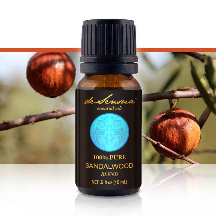 HUILE ESSENTIELLE DE BOIS DE SANTAL - D'une pureté prouvée à 100 % - La plus populaire pour le sommeil et la libido ! pour la vente par deSensua Oils