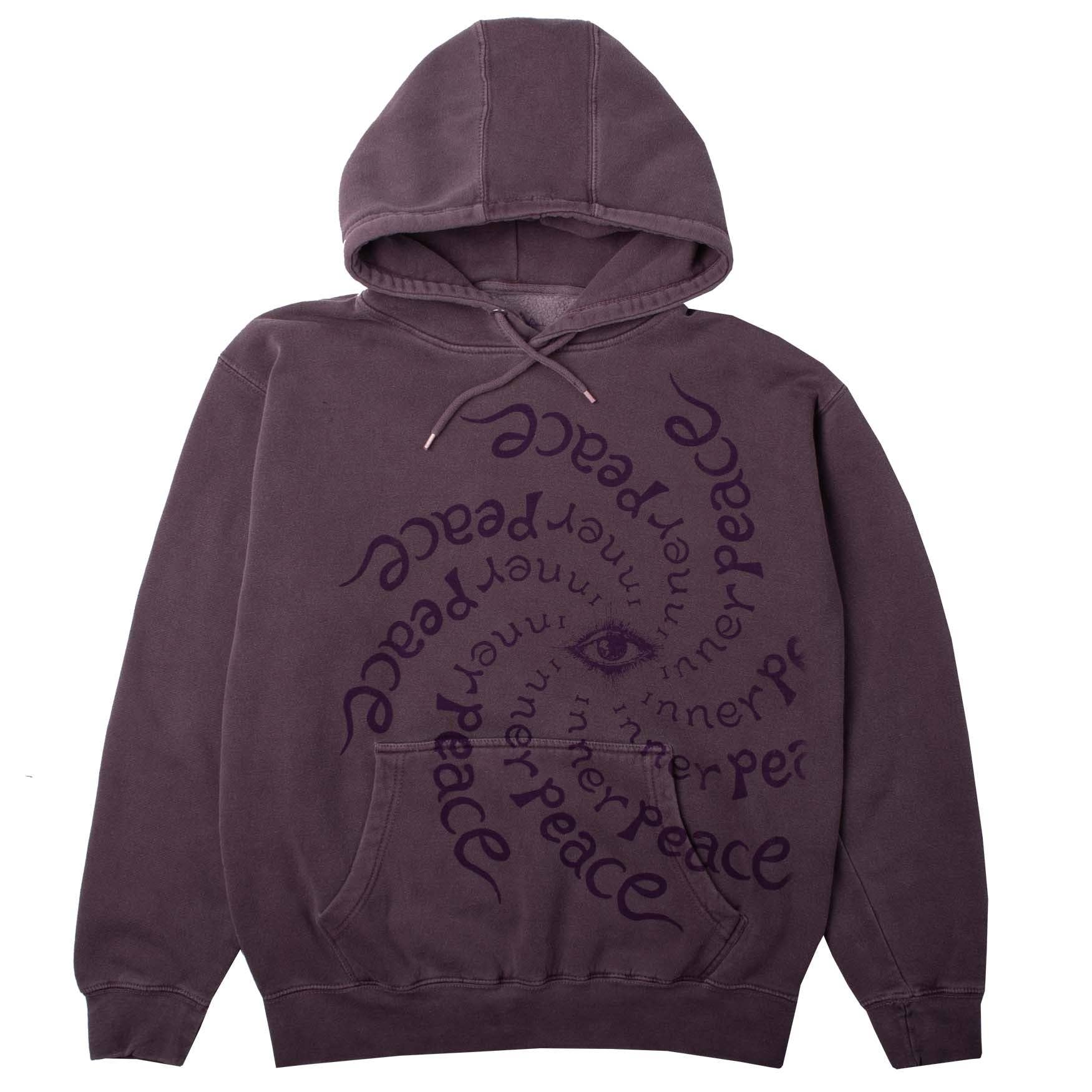 Pigment violet Sweat à capuche style vintage teint en pièce Inner Peace en vente sur Faire5