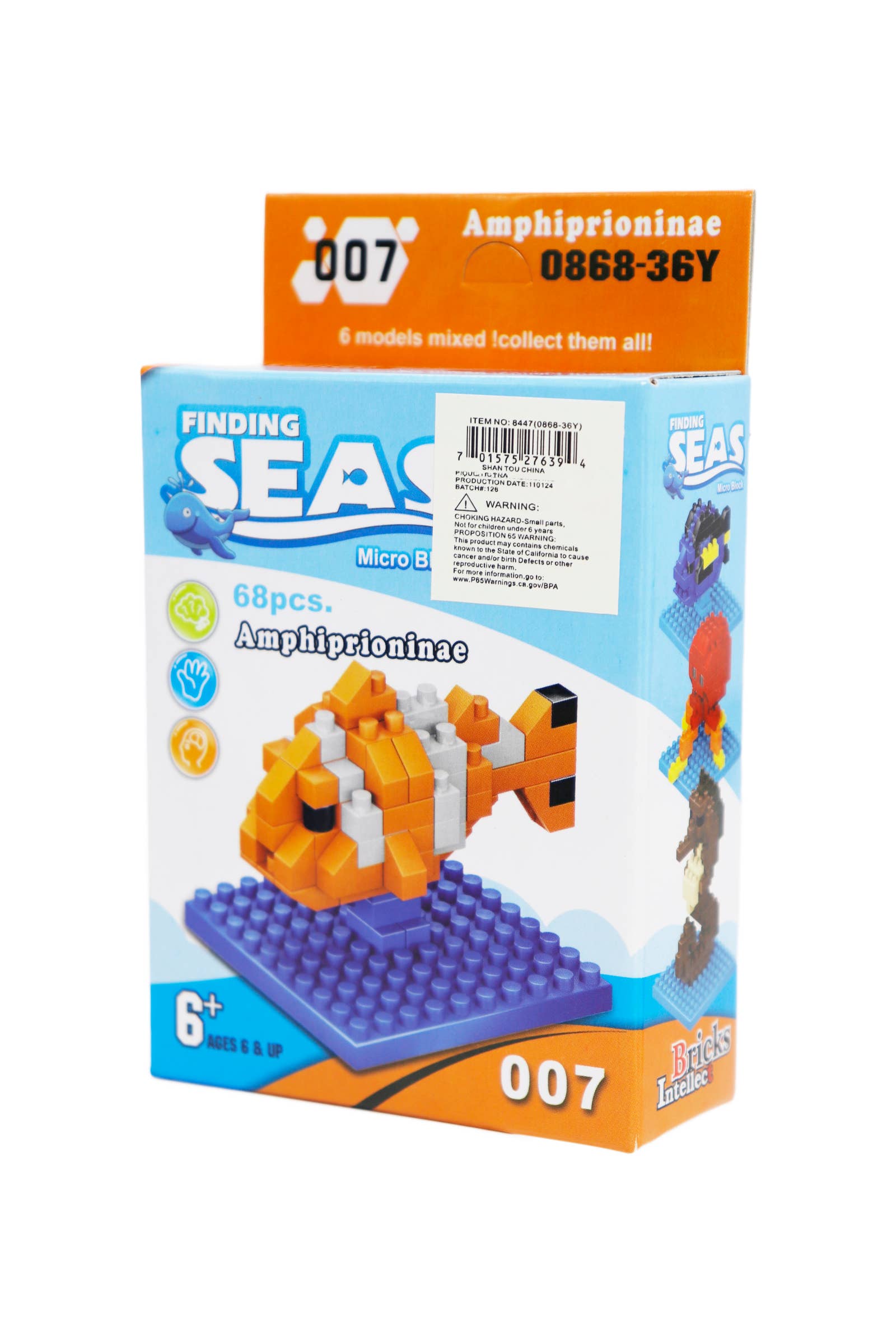 Cap Zone - Wholesale Building Set - Kids - Sea Animals DIY Building Block Kit - 12 pcs3