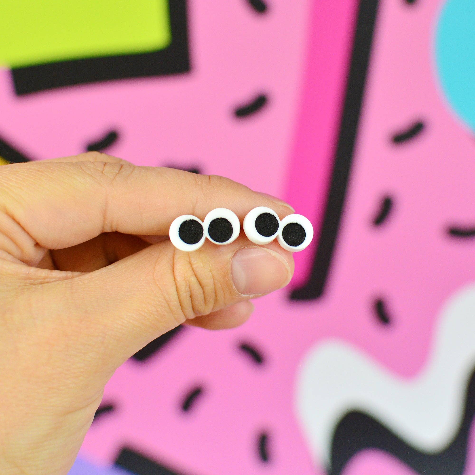 Silly Loaf - Wholesale Stud/Post Earrings - Googly Eye Stud Earrings1