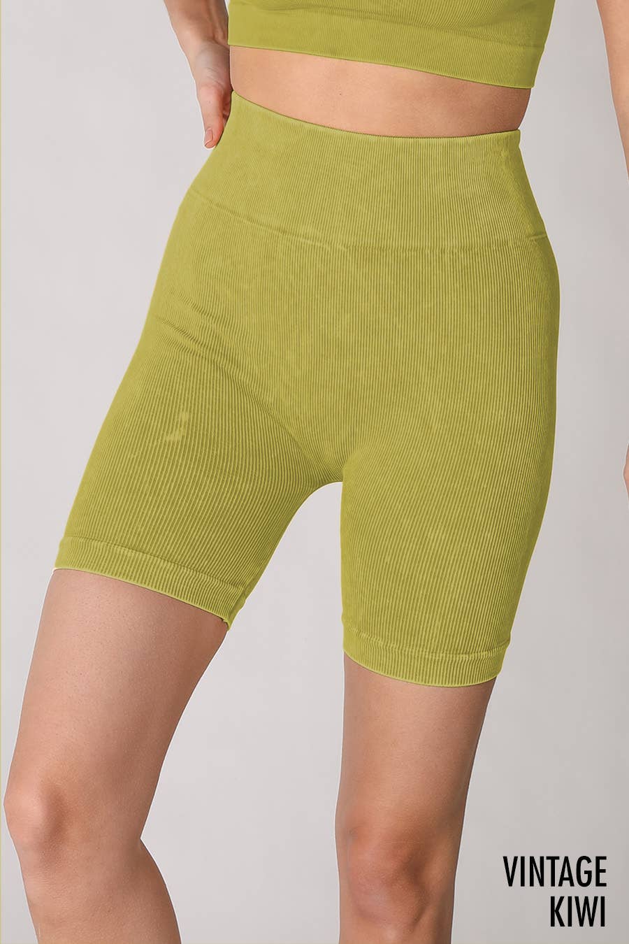 NIKIBIKI - Wholesale Athletic Shorts - Women's - NB8055 - Vintage Ribbed Highwaist Biker Shorts11